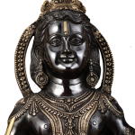 Superfine Brass Ayodhya Ram Lalla Statue | 53" x 30" x 12" (134.6 x 76.2 x 30.5 cm) | 95 kg Black Finish Divine Art | Monumental Sacred Murti